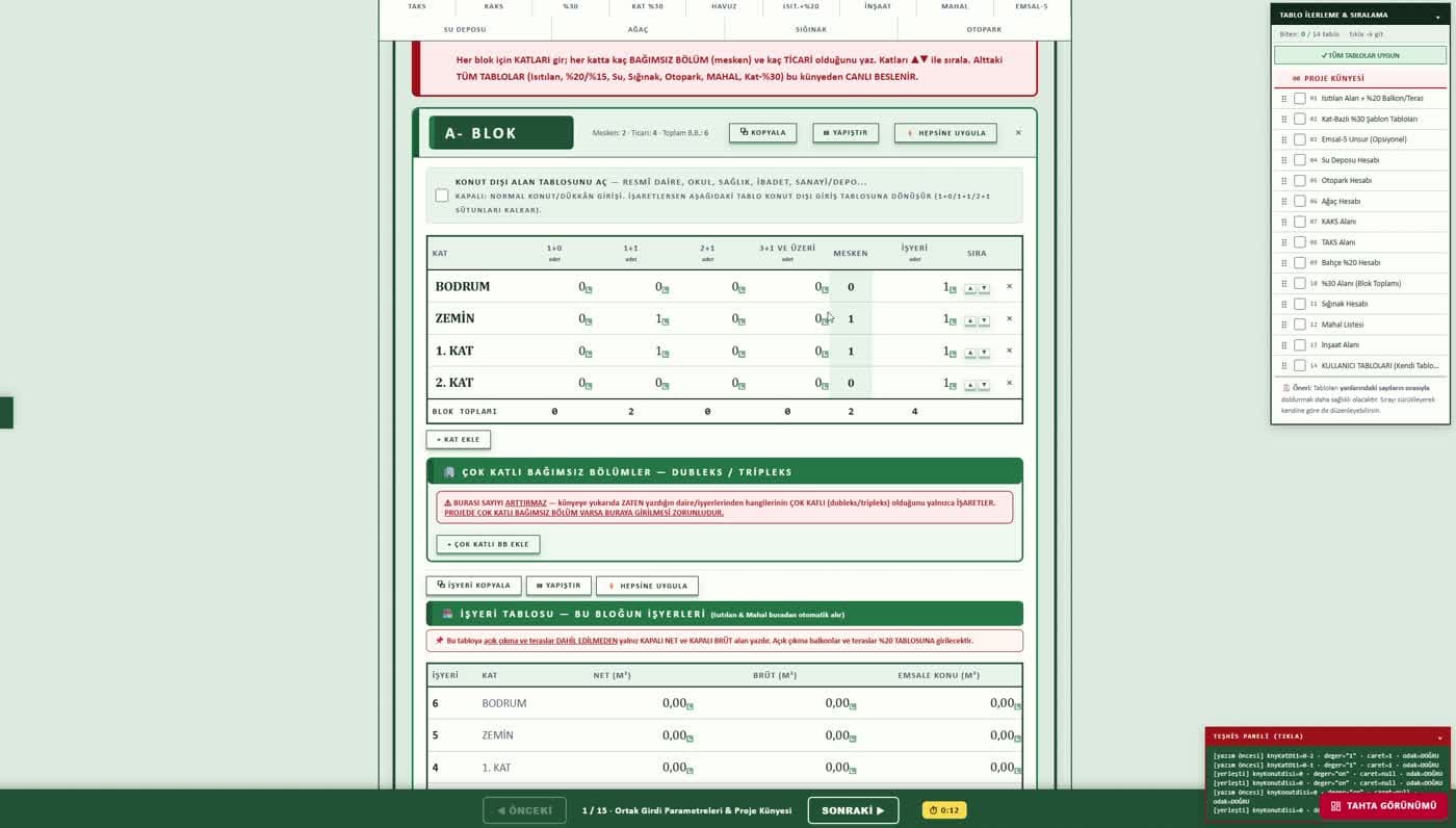 Tablolar kendiliğinden dolar